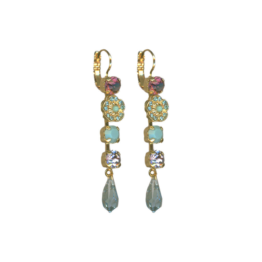 Petite Dangle Cosmos Leverback Earring in "Vineyard Veranda" *Custom*