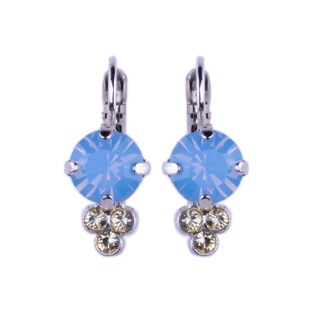 Medium Trio Cluster Leverback Earrings in "Aqua Vista" *Custom*