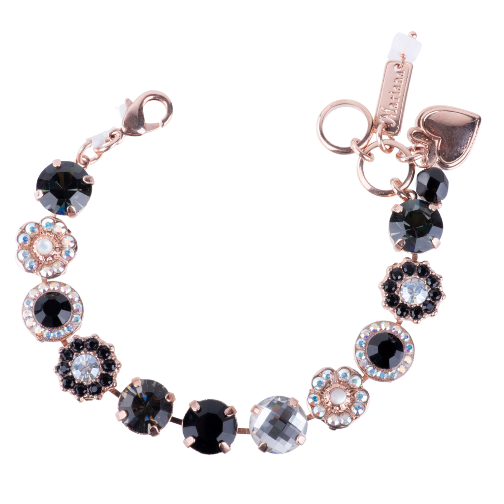 Large Rosette Bracelet "Obsidian Shores" *Custom*