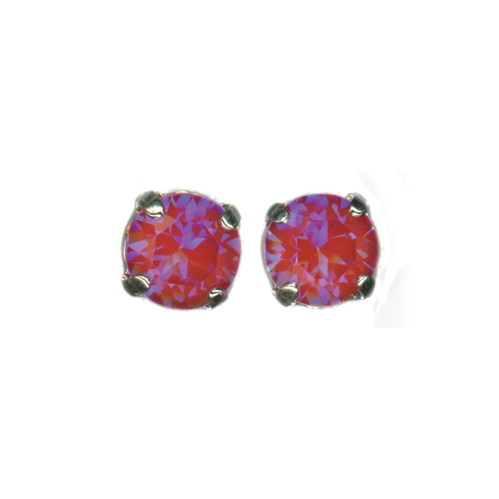 Medium Everyday Post Earrings in "Sun-Kissed Blush"- Rhodium