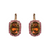 Extra Luxurious Oval Halo Leverback Earrings in "Bougainvillea" *Custom*