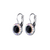 Large Halo Leverback Earrings in "Obsidian Shores" *Custom*