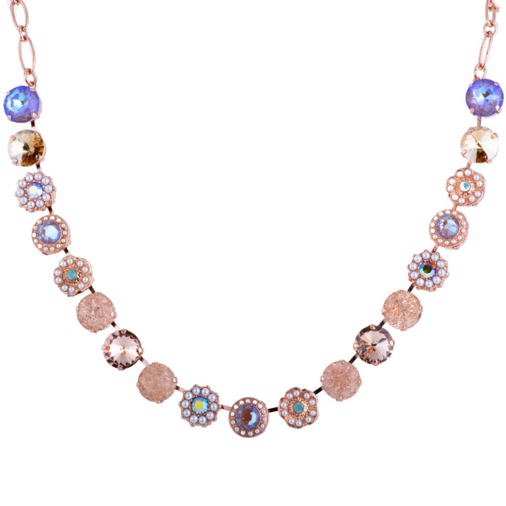 Large Rosette Rivoli Necklace in "Desert Rose" *Custom*