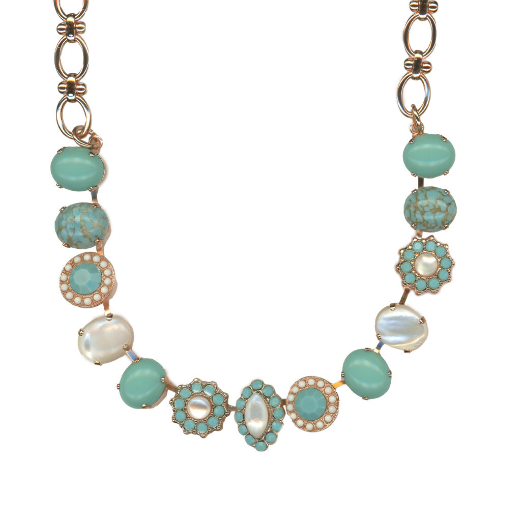 Large Oval Cluster Necklace in "Aegean Coast" *Custom*