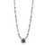Small Necklace with Large Halo Center in "Tuxedo" *Custom*