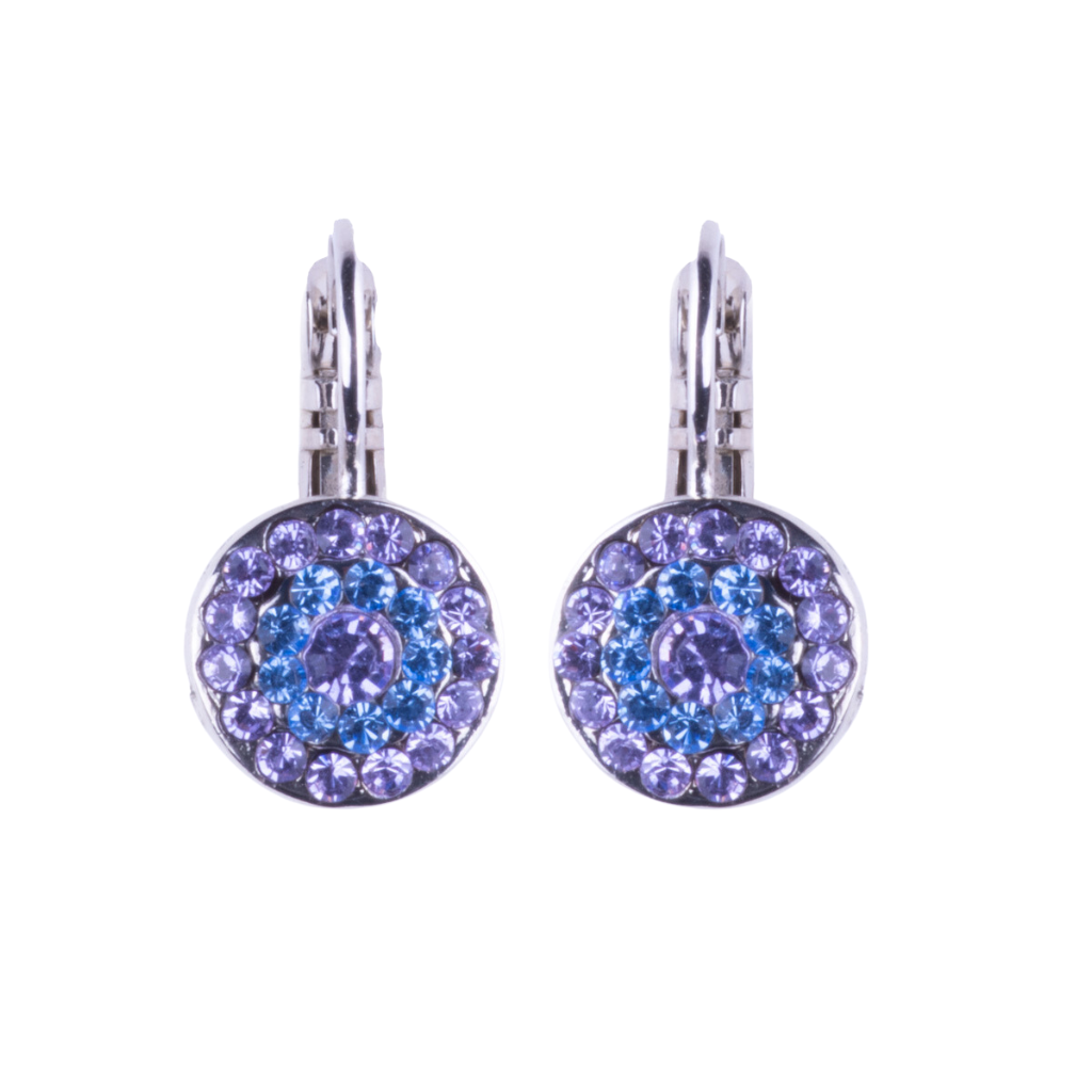 Petite Pavé Leverback Earrings in "Lavender Fields"  *Custom*
