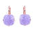 Cushion Cut Leverback Earrings in "Violet Ice" *Custom*