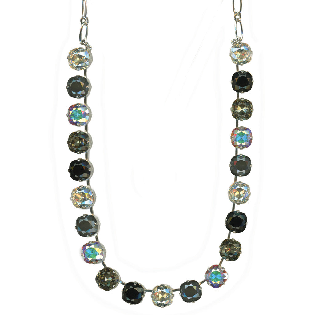 Large Cushion Cut Necklace in "Obsidian Shores" *Custom*