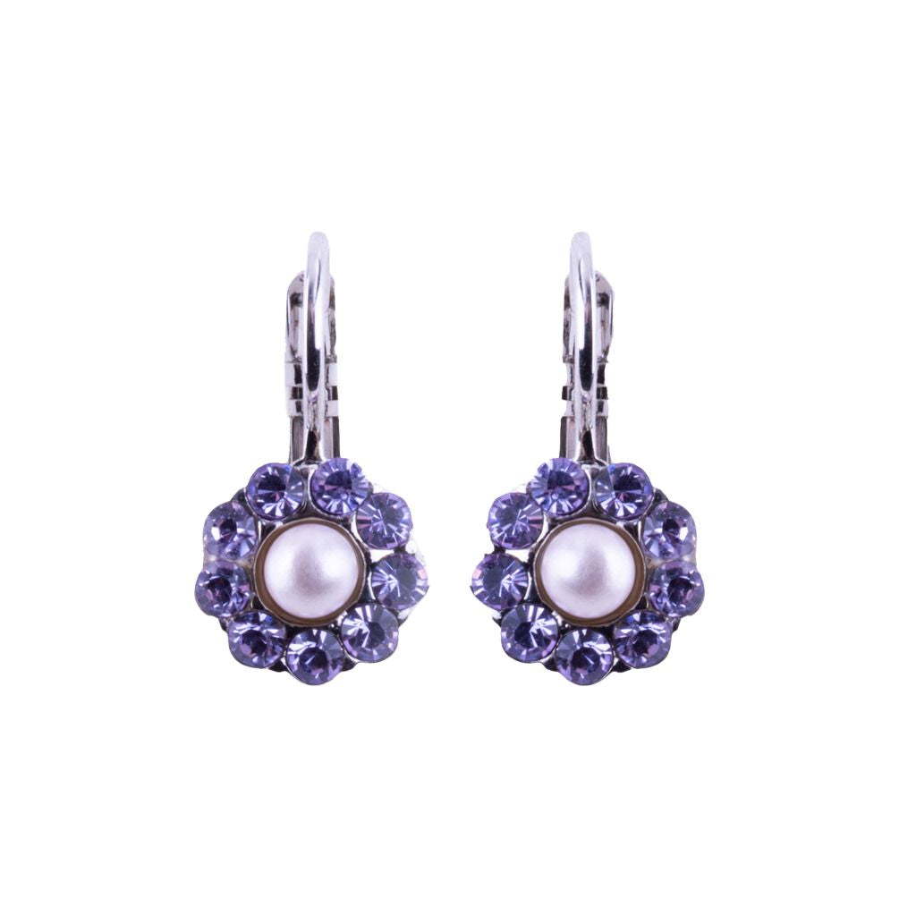 Medium Flower Leverback Earrings in "Blue Skies" *Custom*