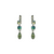 Small Two Stone Dangle Leverback Earrings in  "Ivy Villa" - Rhodium