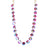 Large Round Necklace in "Light Siam Aurora Borealis" - Yellow Gold