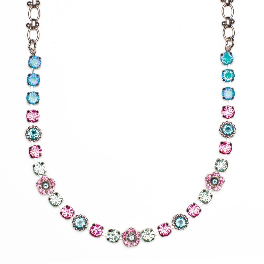 Small Flower Cluster Necklace in "Coral Cove" *Custom*