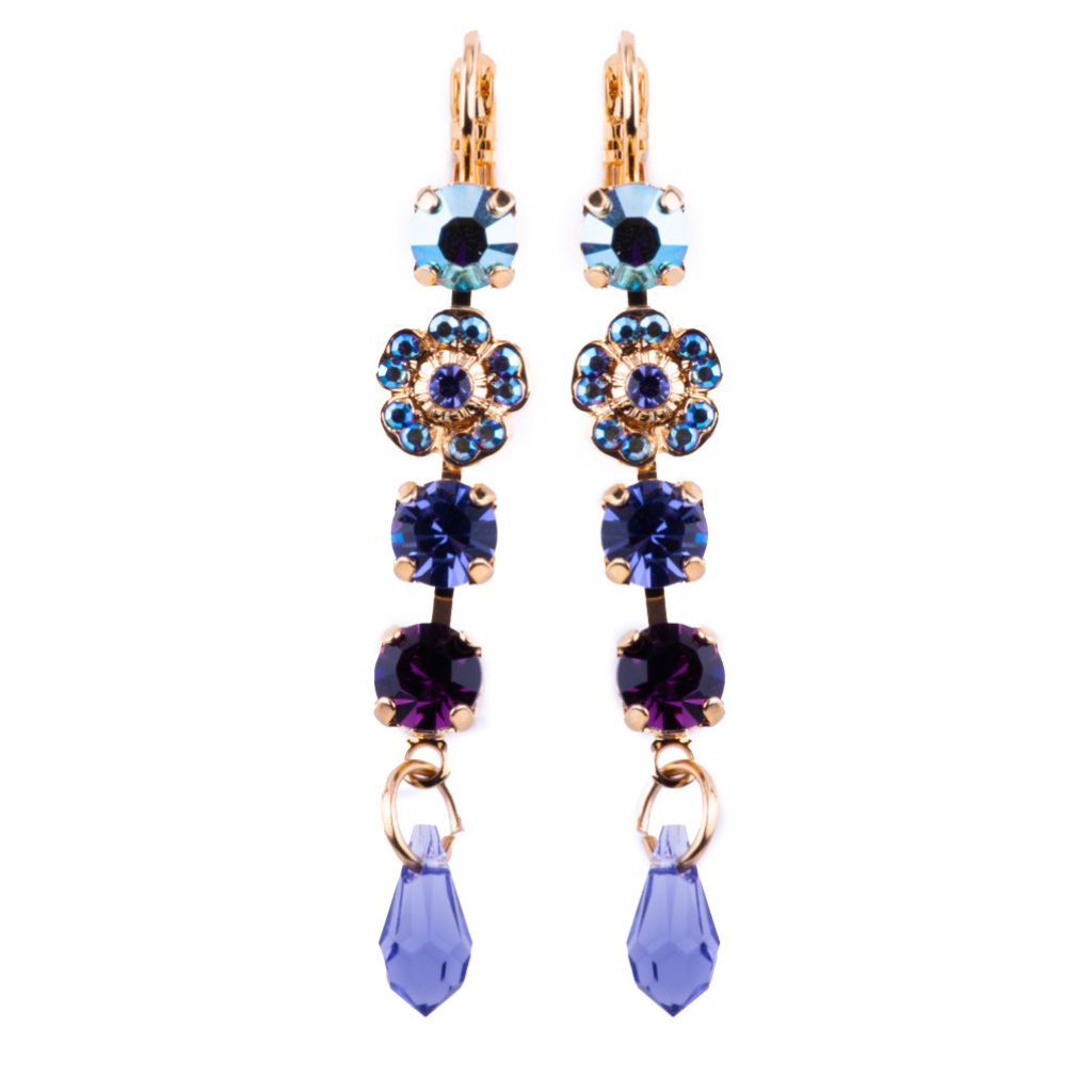 Petite Dangle Cosmos Leverback Earring in "Blue Skies" *Custom*