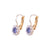 Medium Flower Leverback Earrings in "Violet" *Custom*