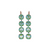 Large Four Stone Leverback Earrings in Sun-Kissed "Peridot" *Custom*