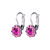 Medium Flower Leverback Earrings in "Bougainvillea" *Custom*