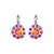 Large Daisy Leverback Earrings in "Bougainvillea" *Custom*