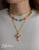 Medium Everyday Necklace in "Carolina Blue" - Rhodium