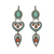 Extra Luxurious Oval & Heart Leverback Earrings in "Mythical Dusk" *Custom*