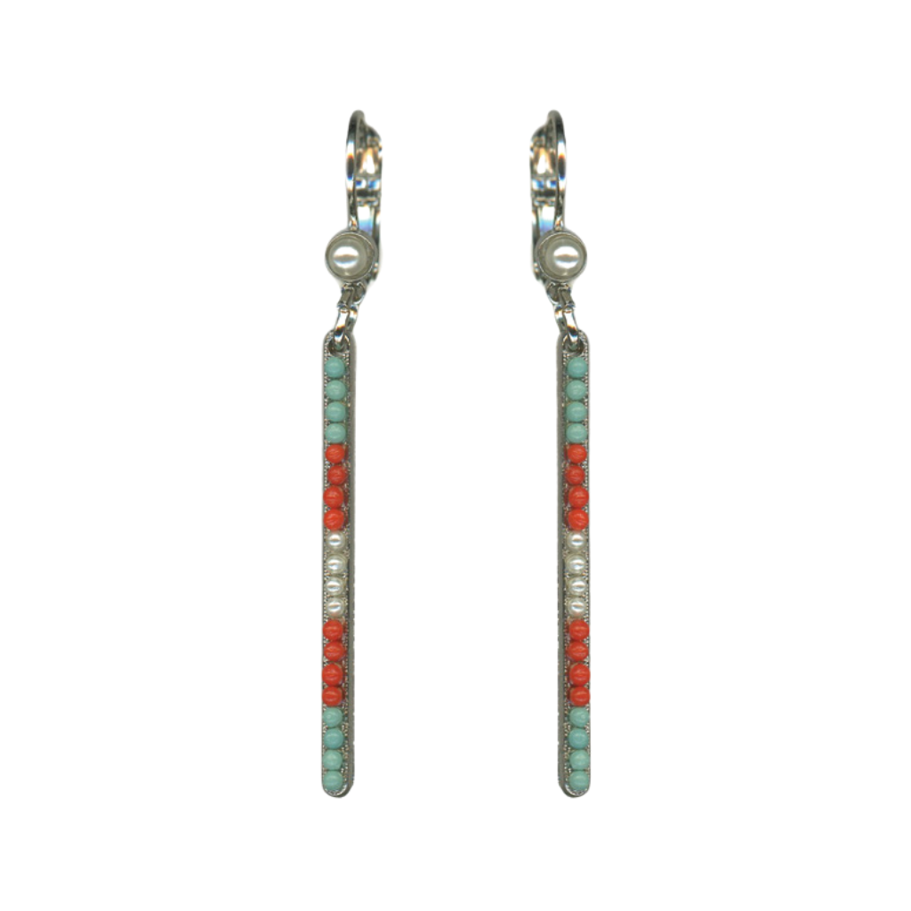 Petite Bar Leverback Earrings in "Mythical Dusk" *Custom*