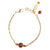 Small Circle Crystal with Chain Bracelet in "Sunstone"  - Yellow Gold