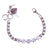 Medium Five Stone Bracelet in "White Howlite" - Antique Silver