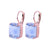 Large Emerald Leverback Earrings in "Giver Blue" *Custom*