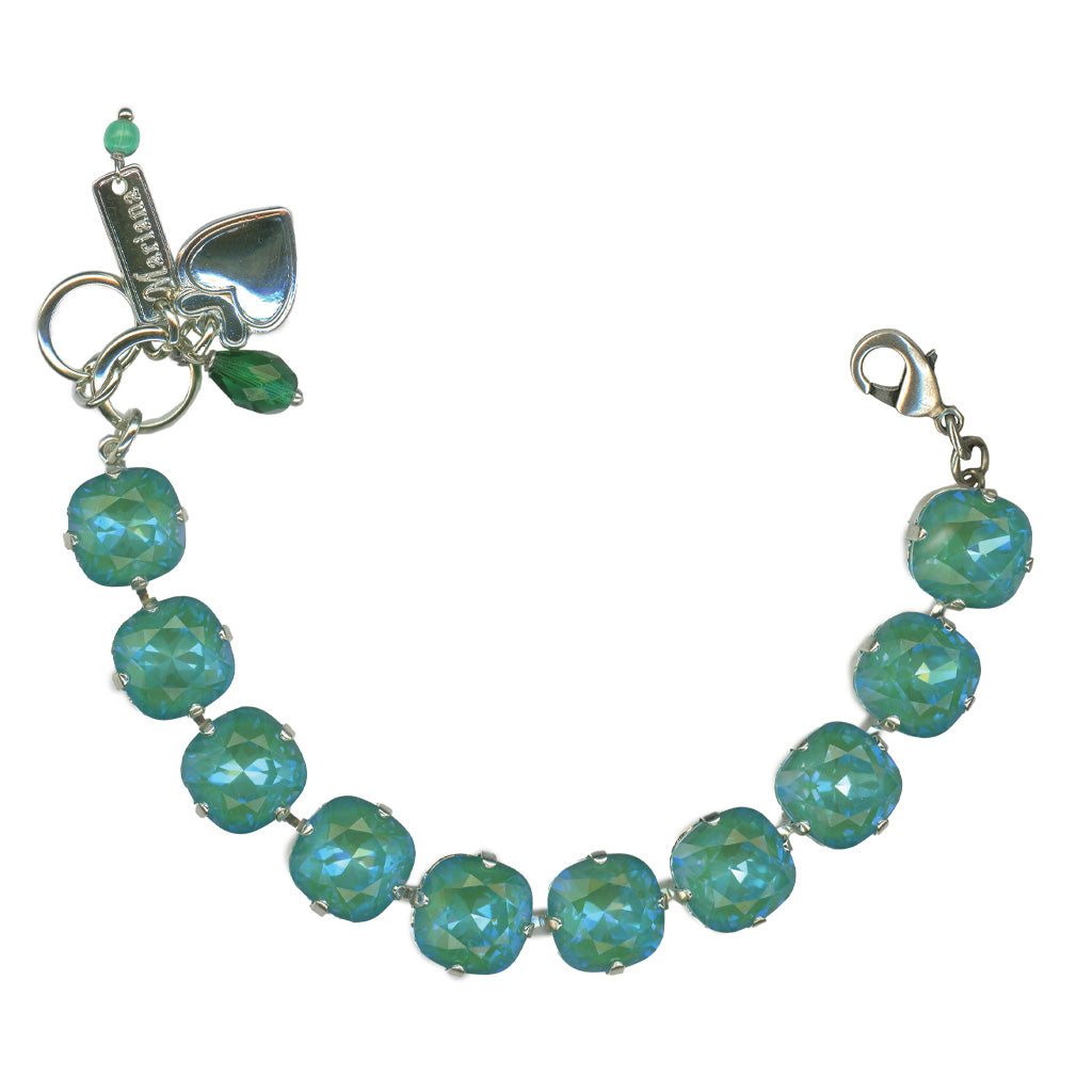 Cushion Cut Bracelet in "Sun-Kissed Aqua" *Custom*