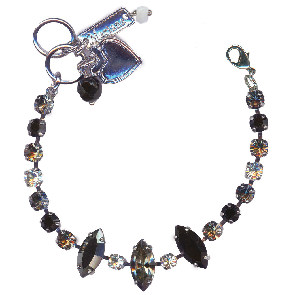Petite Interchanging Marquise Bracelet in "Obsidian Shores" - Antique Silvet