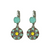 Double Stone Guardian Angel Leverback Earrings in "Vineyard Veranda" *Custom*