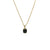Emerald Cut Pendant in "Obsidian Shores" - Rose Gold