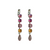 Small Daisy Dangle Leverback Earrings in "Bougainvillea" *Custom*