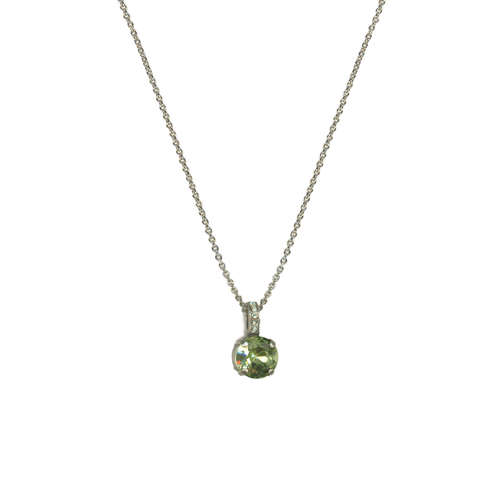Large Embellished Single Stone Pendant in "Chrysolite" *Custom*