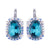 Extra Luxurious Oval Halo Leverback Earrings in "Violet" *Custom*