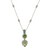 Halo & Leaf Dangle Pendant in "Ivy Villa" *Custom*