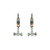 Long Oval Dangle Leverback Earring in "On a Clear Day" *Custom*