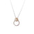 Open Circle Pendant with Cluster Element in "Champagne and Caviar" - Antique Silver