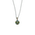 Large Embellished Single Stone Pendant in "Evergreen" - Rhodium