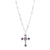 Flat Cross Pendant with Paperclip Chain in "Tuxedo" *Custom*