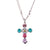 Medium Cross Pendant in "Saltwater Taffy"  - Rhodium