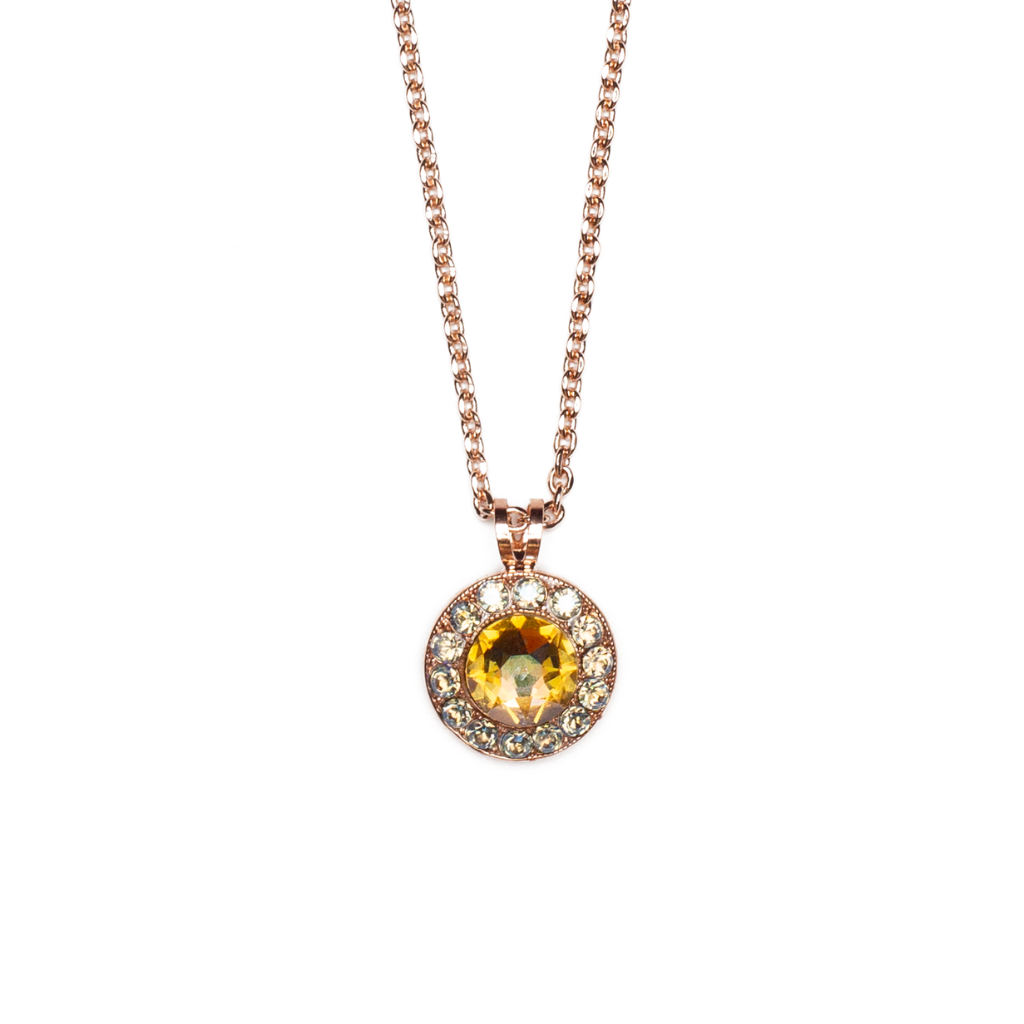Large Halo Pendant in "Sand Bar" - Rose Gold