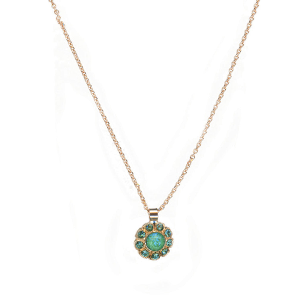 Large Daisy Pendant in "Vineyard Veranda" - Rose Gold