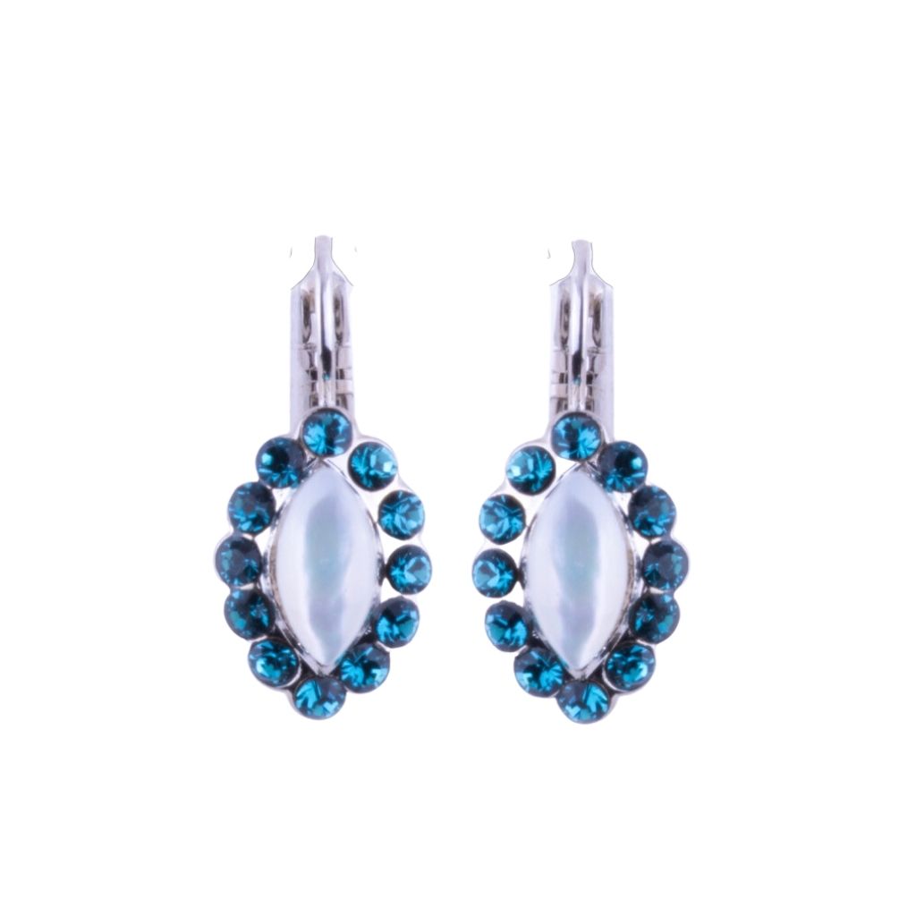 Marquise Halo Leverback Earrings in "Cascade" *Custom*