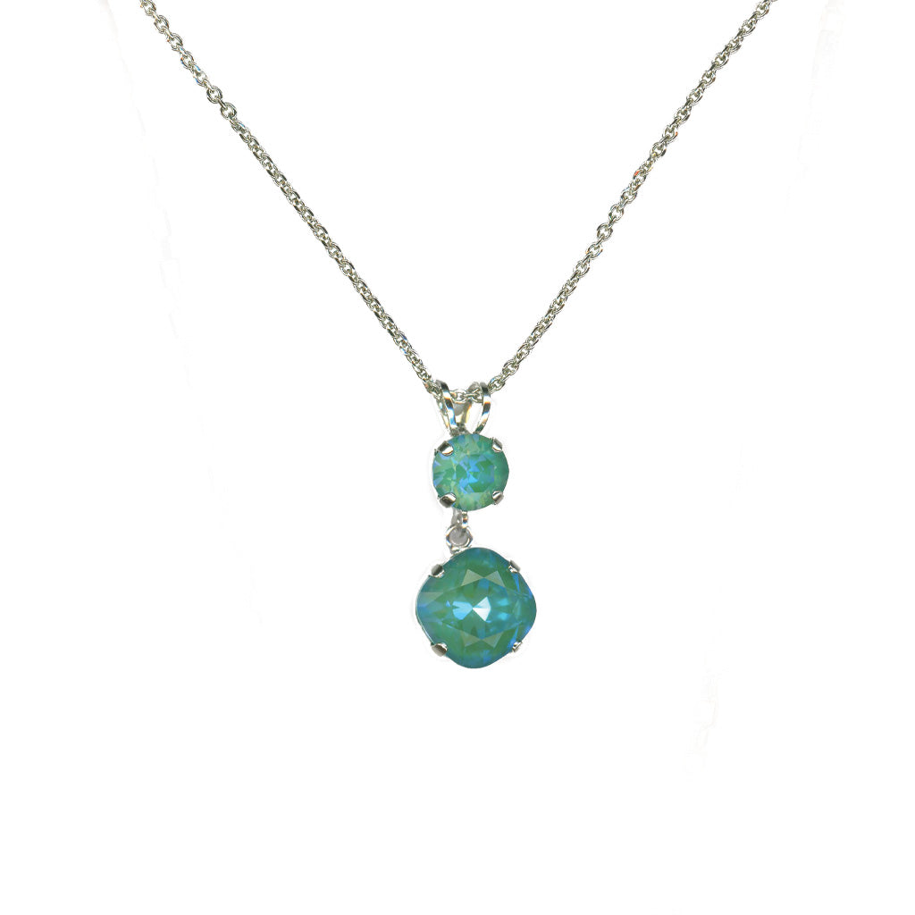 Round and Cushion Cut Pendant in "Sun-Kissed Laguna" *Custom*