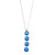 Four Stone Cushion Cut Pendant in "Sun-Kissed Capri" - Rhodium
