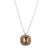 Large Double Halo Pendant in ''Evergreen" - Rhodium