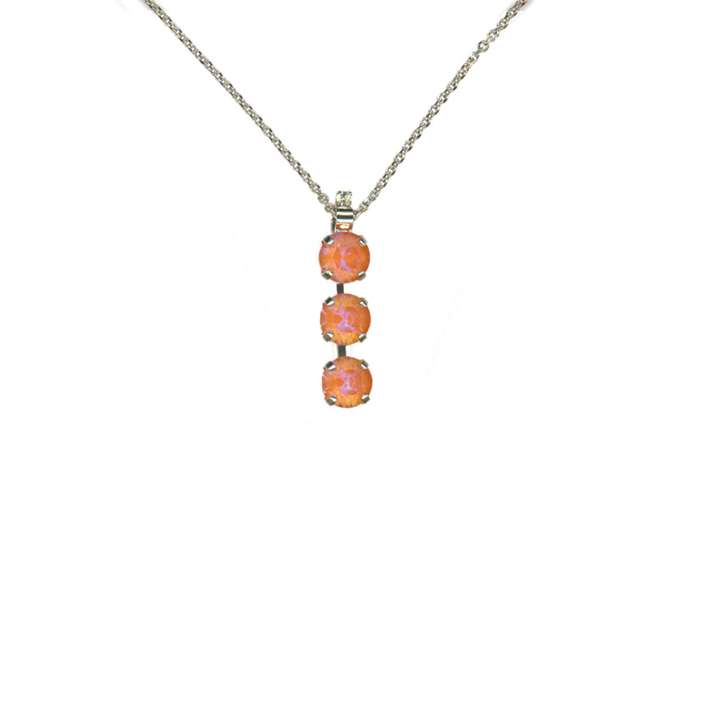 Medium Three Stone Pendant in "Sunkissed Sunset" *Custom*