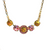 Five Stone Halo Pendant in "Bougainvillea" *Custom*