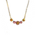 Five Stone Halo Pendant in "Bougainvillea" - Yellow Gold