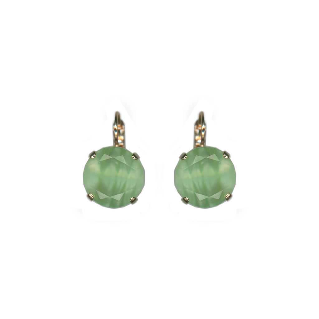 Extra Luxurious Single Stone Leverback Earring in "Mint" *Custom*
